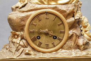 Charles Pickard French Neoclassical Revival Ormolu Gilt Bronze Mantel Clock (6719994855581)