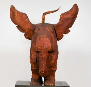 American Folk Art Large Carved Wood Elephant or Donkey (6720024379549)
