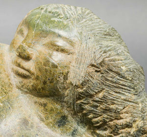 Jose De Creeft Modern Reclining Female Nude Sculpture in Green Serpentine (6720022937757)