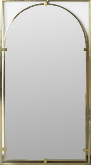 John Stuart Hollywood Regency Style Brass Mirror (7501495566493)