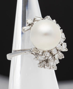 18K Gold South Sea Pearl & Diamond Ring (7254572499101)