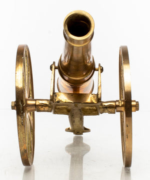 Brass Tabletop Model of a Cannon (6929622237341)
