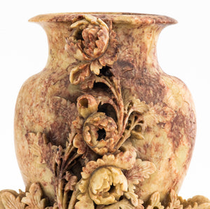 Chinese Carved Soapstone Vase (7272295760029)