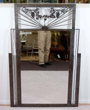 Brandt Style Art Deco Iron Grape & Leaves Mirror (8055091822899)