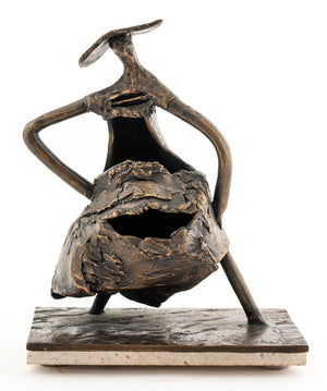 Signed Modern Abstract Figural Bronze Sculpture (7213315227805)