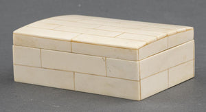 Mid-Century Bone Tessellated Trinket Box (7321713836189)