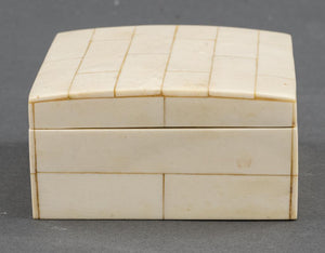 Mid-Century Bone Tessellated Trinket Box (7321713836189)