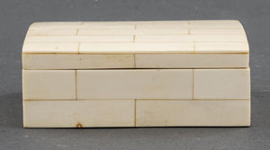 Mid-Century Bone Tessellated Trinket Box (7321713836189)