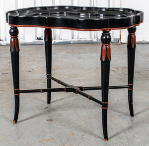 Victorian Ebonized Tray Side Table (7219416105117)