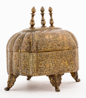 Indo-Persian Brass Box with Lid (7213263683741)