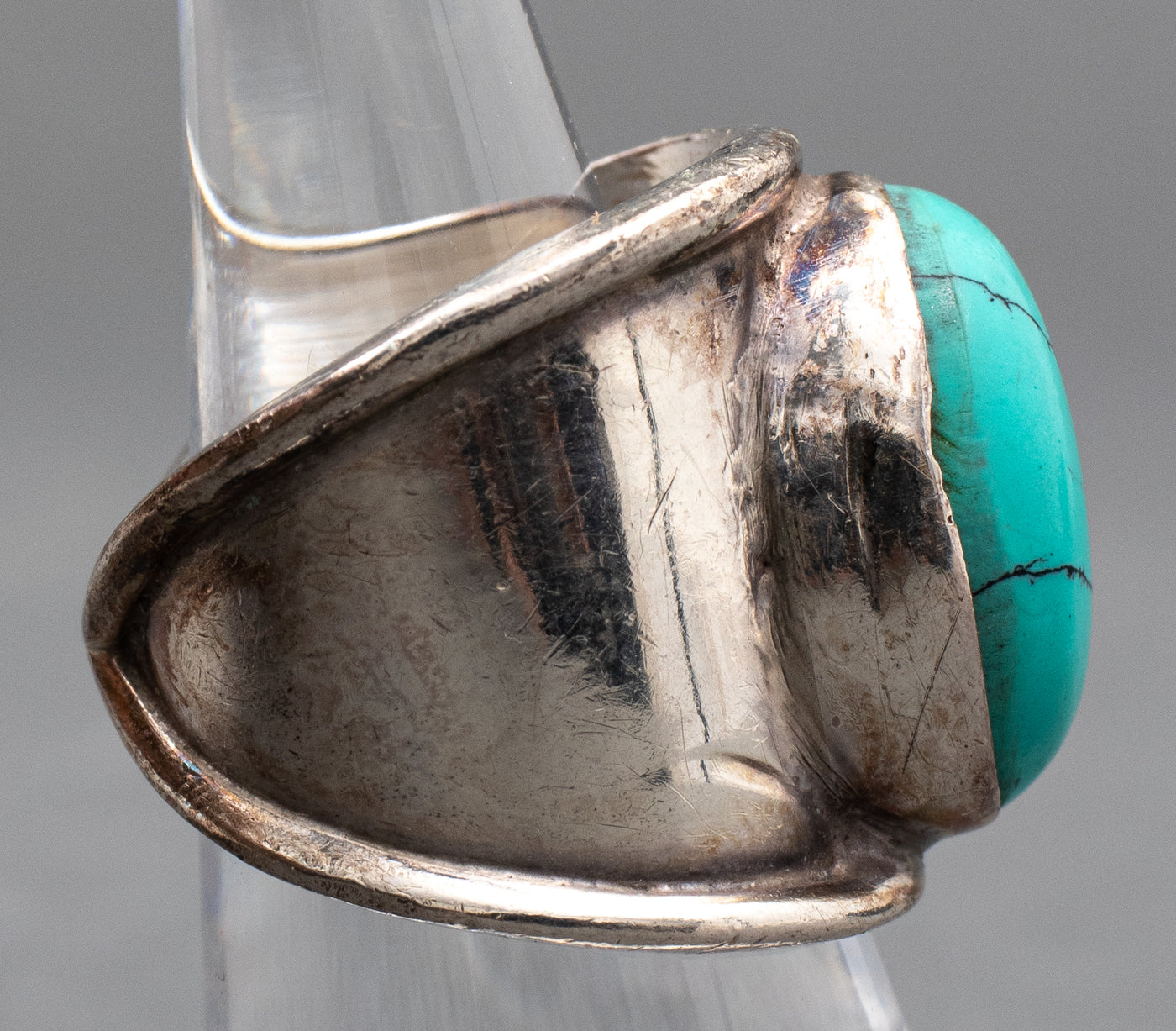 Vintage Silver Oval Composite Turquoise Ring – Showplace