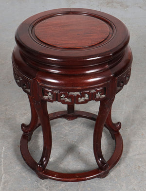 Chinese Carved Wood Side Table Pedestal (7197622206621)