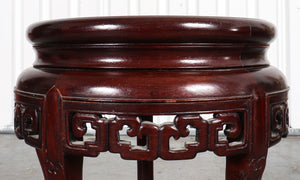 Chinese Carved Wood Side Table Pedestal (7197622206621)