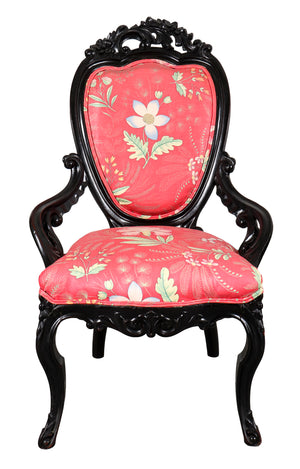 American Rococo Revival Ebonized Slipper Chair (7196215410845)