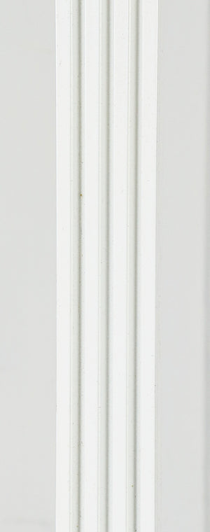 Italian White Enameled Metal Torchere Lamps, Pair (7427932356765)