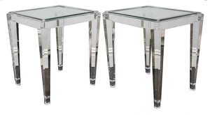 Modern Art Deco Revival Acrylic Side Tables (7226206093469)