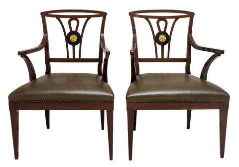 Pair of Queen Anne Revival Armchairs