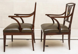 Pair of Queen Anne Revival Armchairs (7226232209565)