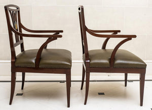 Pair of Queen Anne Revival Armchairs (7226232209565)