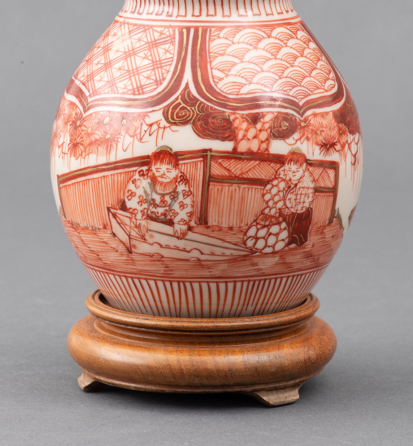 Japanese Kutani Double Gourd Vases, 19th C., Pair – Showplace