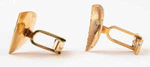 Vintage 14K Gold Triangular Diamond Cufflinks (7368155037853)