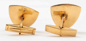 Vintage 14K Gold Triangular Diamond Cufflinks (7368155037853)