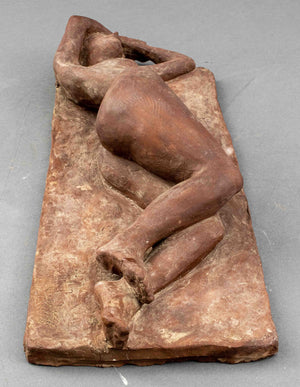 Illegibly Signed Terracotta Sculpture of a Nude (7371388190877)