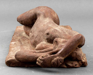 Illegibly Signed Terracotta Sculpture of a Nude (7371388190877)