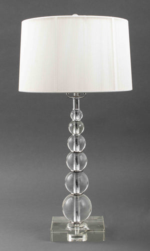 Modern Lucite Stacked Sphere Table Lamp (7371544494237)