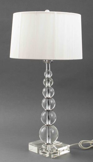 Modern Lucite Stacked Sphere Table Lamp (7371544494237)