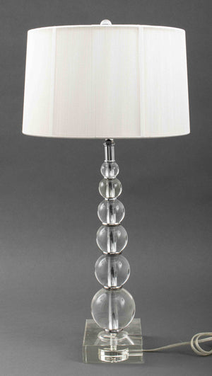 Modern Lucite Stacked Sphere Table Lamp (7371544494237)