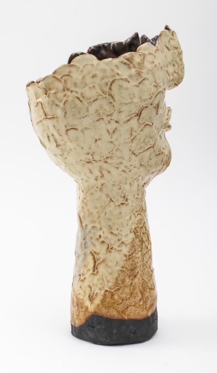 LOUIS MENDEZ (1929-2012) Massive Sculptural Pitcher nudes riding Signed  Pottery