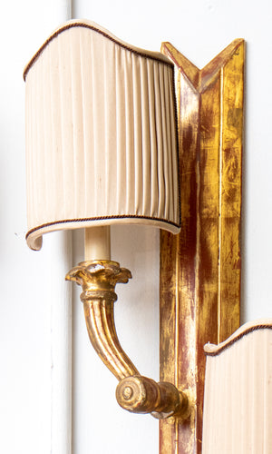 Pair of Neoclassical Manner Giltwood Wall Sconces (7456171065501)