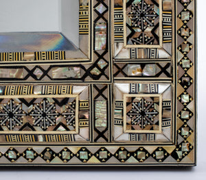 Levantine Mother-of-Pearl & Ebony Marquetry Mirror (7348999815325)