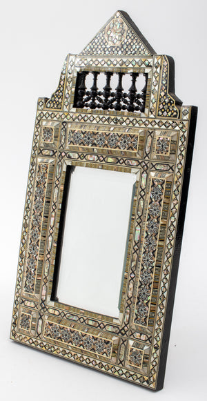 Levantine Mother-of-Pearl & Ebony Marquetry Mirror (7348999815325)