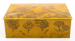 Decoupage-Decorated Painted Casket W/ Monkeys & Flowers (7350352052381)