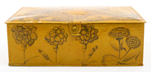 Decoupage-Decorated Painted Casket W/ Monkeys & Flowers (7350352052381)