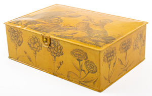 Decoupage-Decorated Painted Casket W/ Monkeys & Flowers (7350352052381)