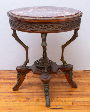 Italian Neoclassical Style Marble Top Center Table (7433980969117)