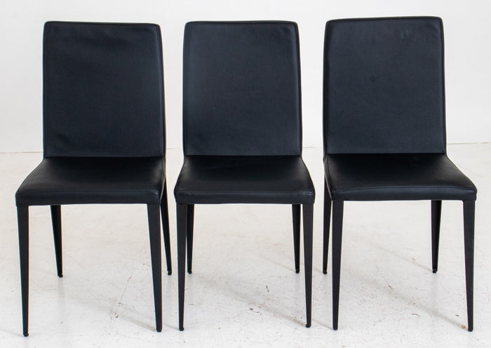 Italian Modern Style Black Dining/Side chairs, 3