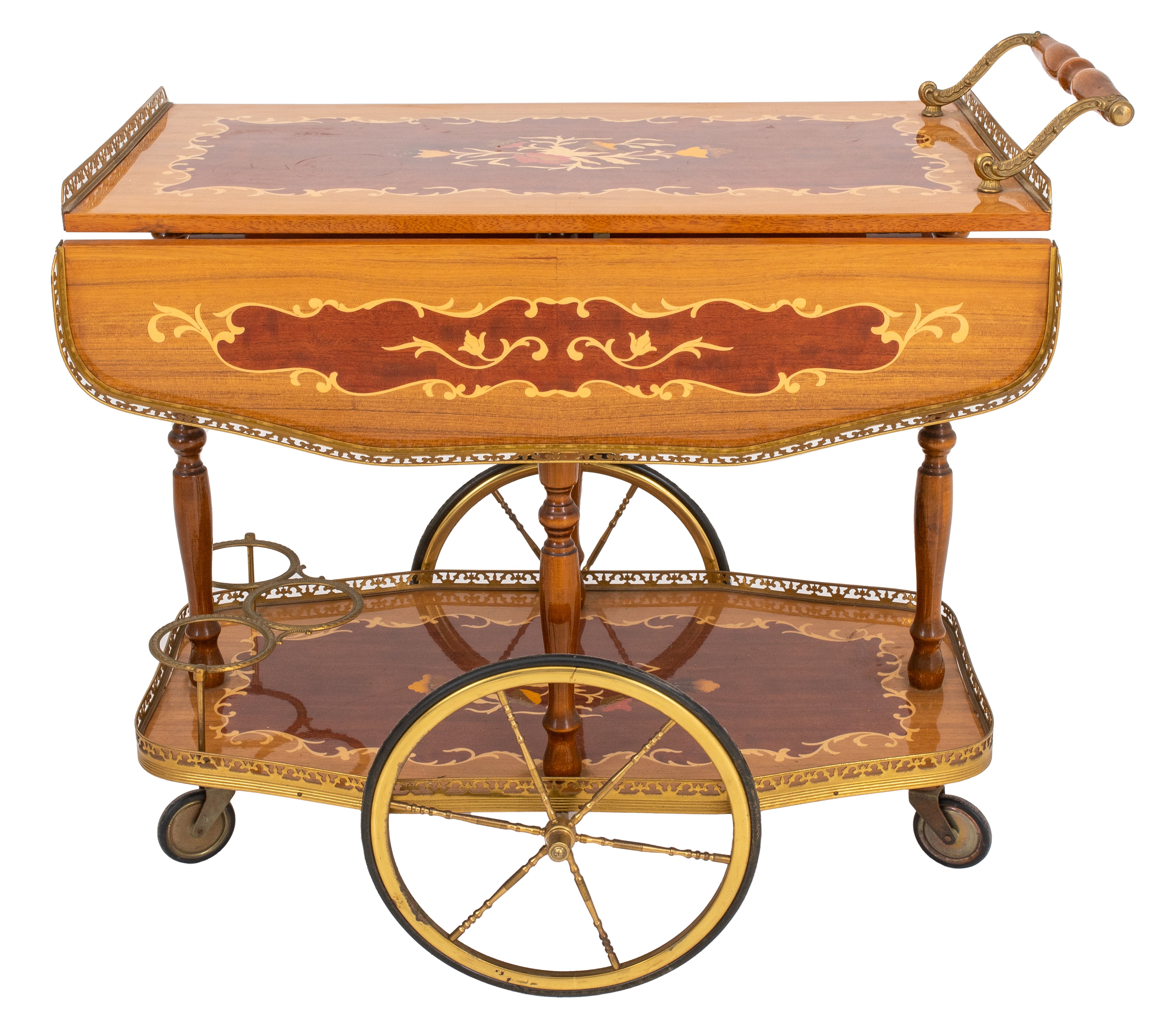 Mid-Century Hollywood Regency Style Bar Cart