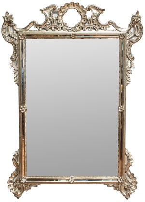 Venetian Style Silvered Wood Mirror (7399862141085)