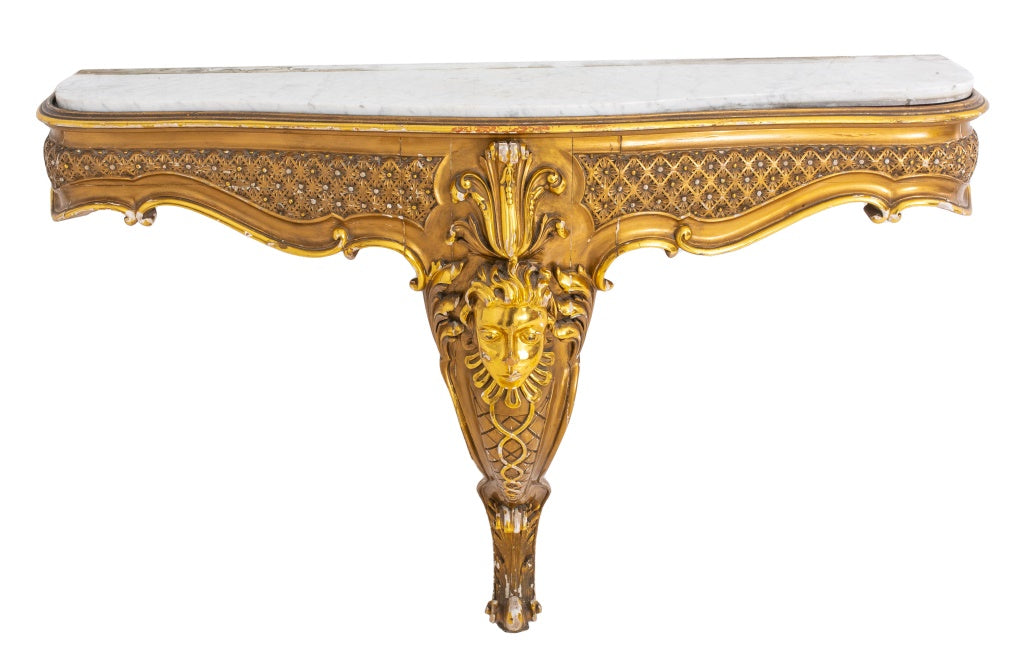 Louis XIV Style Monopodal Giltwood Console – Showplace