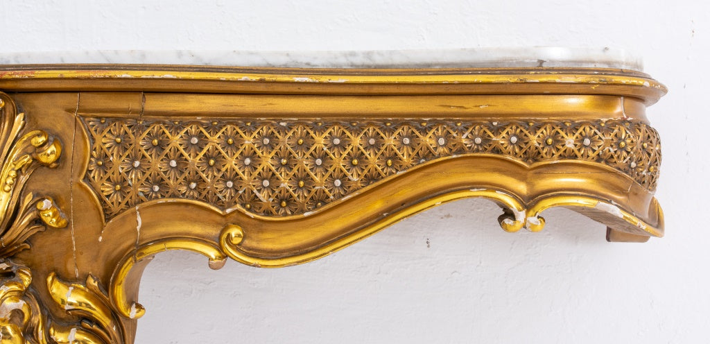 Louis XIV Style Monopodal Giltwood Console – Showplace