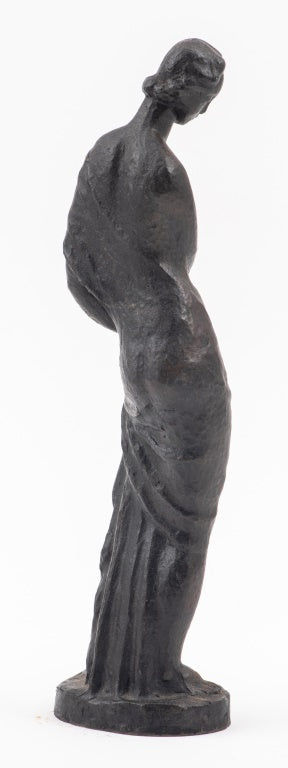 Art Deco Female Figure, Bronze (7580972646557)