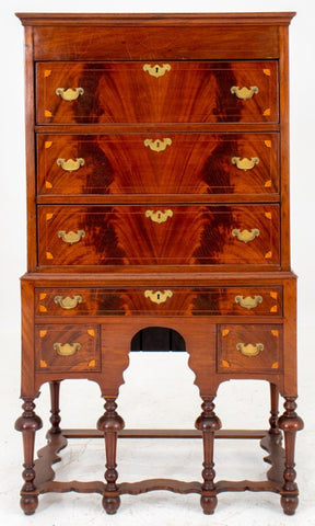 American William & Mary Style Chest on Stand