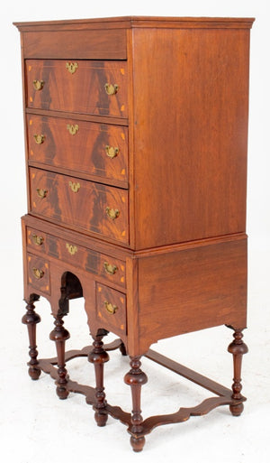 American William & Mary Style Chest on Stand (8093776511283)