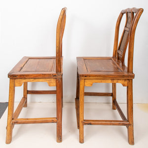 Chinese Hardwood Side Chairs, Pair (7524689969309)