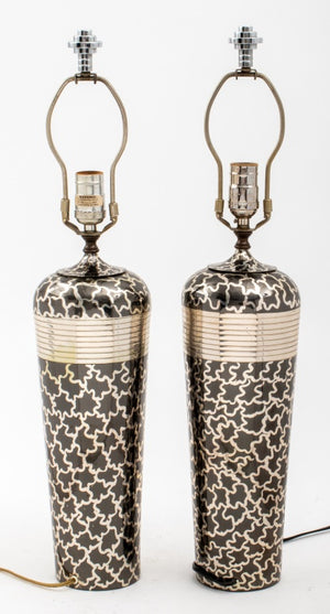 Art Deco Revival Table Lamps, Pair (7524850499741)