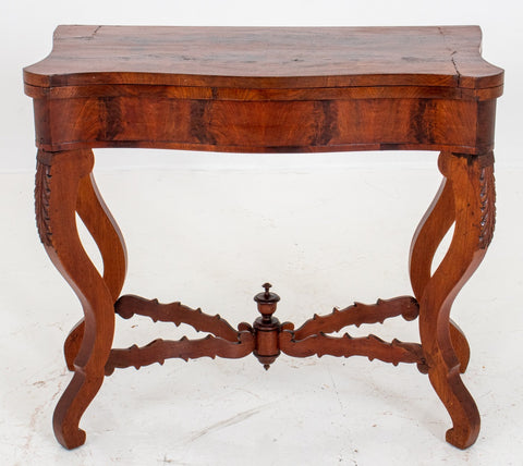 American Victorian Console Card Table
